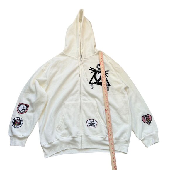 Disney The Nightmare Before Christmas Hoodie Sweatshirt Women's Size XXL Ivory - Picture 7 of 10